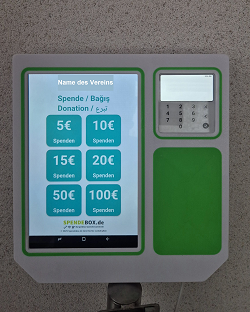 1 x Spendebox für den Innenbereich Wandmontage, monatlich 49,00 €